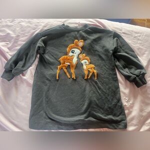 H&M Black Deer Graphic Sweatshirt